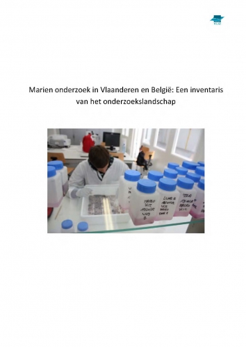 Marien onderzoek in Vlaanderen en België: Een inventaris van het onderzoekslandschap Marien onderzoek in Vlaanderen en België: Een inventaris van het onderzoekslandschap