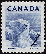 Canadian Postage Stamp (1953): Polar Bear