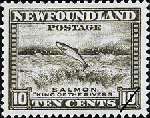 Newfoundland Postage Stamp (1932): Salmon, 