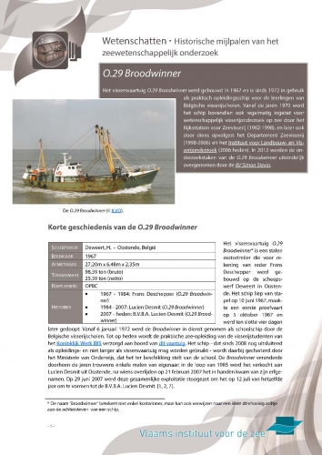 O.29 Broodwinner – Historische mijlpalen van het zeewetenschappelijk onderzoek O.29 Broodwinner – Historische mijlpalen van het zeewetenschappelijk onderzoek