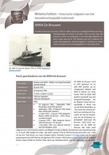 M904 De Brouwer – Historische mijlpalen van het zeewetenschappelijk onderzoek M904 De Brouwer – Historische mijlpalen van het zeewetenschappelijk onderzoek