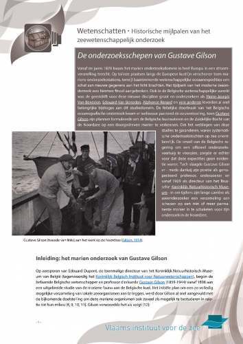 De onderzoeksschepen van Gustave Gilson - Historische mijlpalen van het zeewetenschappelijk onderzoek