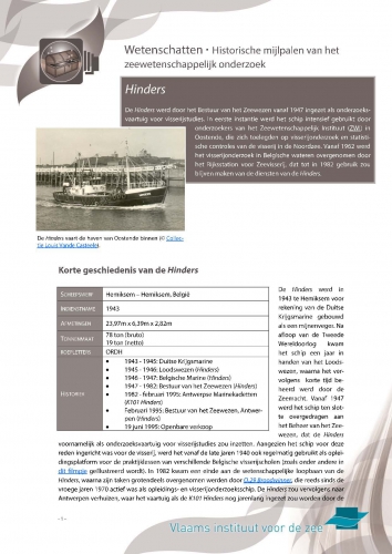 Hinders – Historische mijlpalen van het zeewetenschappelijk onderzoek Hinders – Historische mijlpalen van het zeewetenschappelijk onderzoek