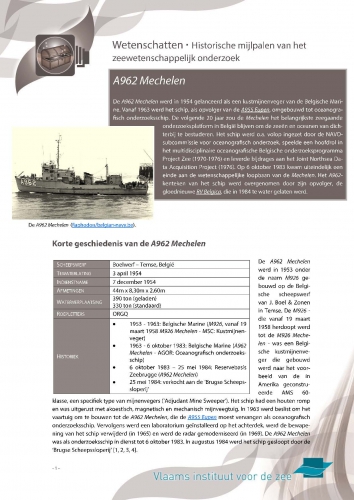 A962 Mechelen – Historische mijlpalen van het zeewetenschappelijk onderzoek