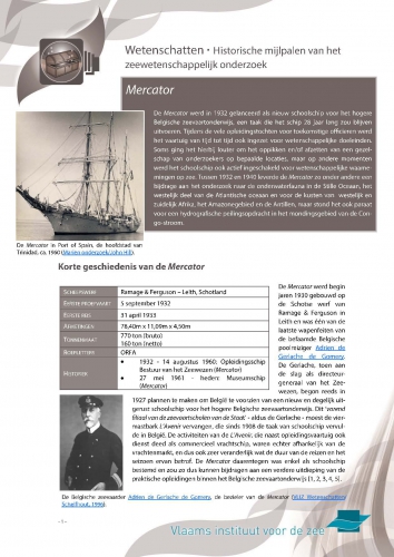 Mercator – Historische mijlpalen van het zeewetenschappelijk onderzoek Mercator – Historische mijlpalen van het zeewetenschappelijk onderzoek