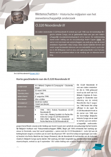 0.320 Noordende III – Historische mijlpalen van het zeewetenschappelijk onderzoek 0.320 Noordende III – Historische mijlpalen van het zeewetenschappelijk onderzoek