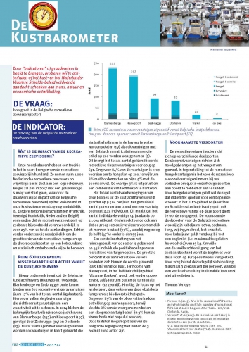 De kustbarometer: De indicator: de omvang van de Belgische recreatieve zeevissersvloot De kustbarometer: De indicator: de omvang van de Belgische recreatieve zeevissersvloot