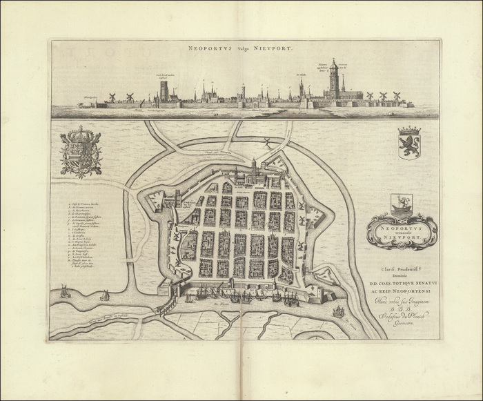 Toonneel der steden van 's Konings Nederlanden, met hare beschrijvingen, Uytgegeven by Joan BlaeuNeoportus vernacule Nieuport