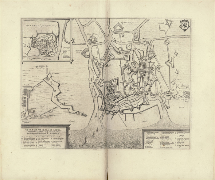 Toonneel der steden van 's Konings Nederlanden, met hare beschrijvingen, Uytgegeven by Joan BlaeuOstenda obsessa et capta�