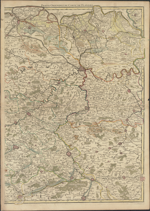 Le Comt� de Flandres divis�s en ses chastellenies, balliages etc (B) (1720)