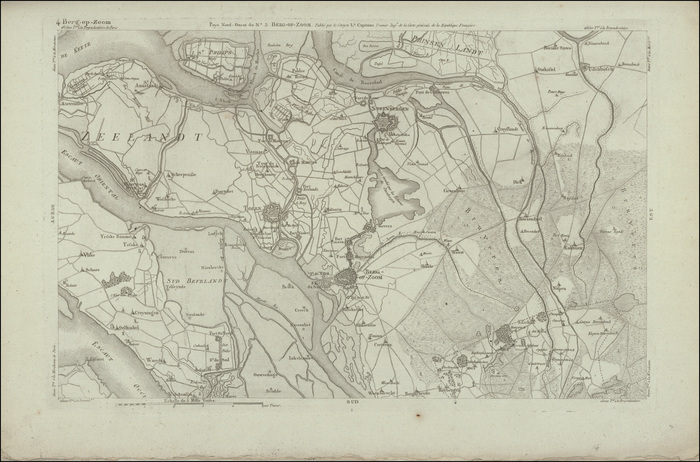 Carte chorographique de la Belgique d�di�e � la Convention NationaleKaart: 4 Berg-op-Zoom (1793)
