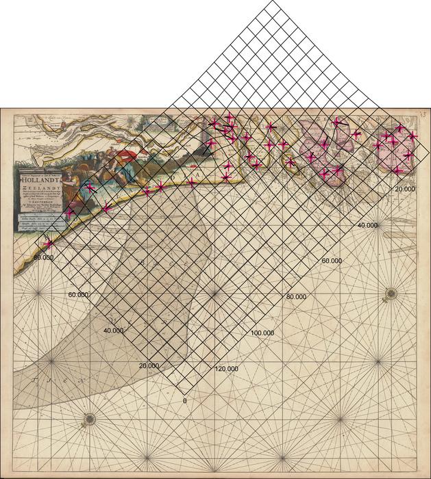 De Groote Nieuwe Vermeerderde Zee-atlas ofte Water-werelt.  [�]Paskaarte begrypende in zich de kusten van Hollandt en Zeelandt�