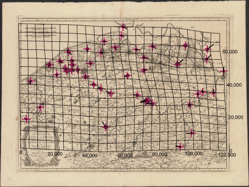 Centrones et grudii in Morinis. Les évèschés de Gand et de Brugges. Partie orientale du Comté de Flandre, ou sont la Flandre Imperiale et les quartiers de Gand et du Franconat dans la Flandre Teutone (1703)