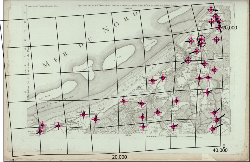 Carte chorographique de la Belgique dédiée à la Convention NationaleKaart: Nieuport (1793)