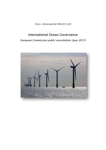 EC Consultation on how the EU could contribute to achieving better international ocean governance to the benefit of sustainable blue growth EC Consultation on how the EU could contribute to achieving better international ocean governance to the benefit of sustainable blue growth