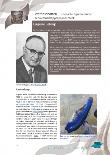 Eugène Leloup. Wetenschatten - Historische figuren van het zeewetenschappelijk onderzoek Eugène Leloup. Wetenschatten - Historische figuren van het zeewetenschappelijk onderzoek