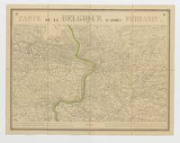 Carte de la Belgique d'après Ferraris, augmentée des plans des six villes principales et de l'indication des routes, canaux et autres traveaux exécutés depuis 1777 jusqu'en 1831. 42 feuilles. I - Anvers