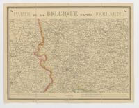 Carte de la Belgique d'après Ferraris, augmentée des plans des six villes principales et de l'indication des routes, canaux et autres traveaux exécutés depuis 1777 jusqu'en 1831. 42 feuilles. I - Courtrai