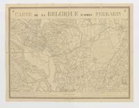 Carte de la Belgique d'après Ferraris, augmentée des plans des six villes principales et de l'indication des routes, canaux et autres traveaux exécutés depuis 1777 jusqu'en 1831. 42 feuilles. I - Berg-Op-Zoom