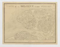 Carte de la Belgique d'apr Ferraris, augment des plans des six villes principales et de l'indication des routes, canaux et autres traveaux exut depuis 1777 jusqu'en 1831. 42 feuilles. I - Middelbourg