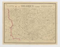 Carte de la Belgique d'après Ferraris, augmentée des plans des six villes principales et de l'indication des routes, canaux et autres traveaux exécutés depuis 1777 jusqu'en 1831. 42 feuilles. I - Ypres