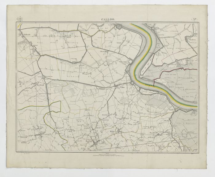 Carte topographique de la Belgique, dressée sous la direction de Ph.Vander Maelen, fondateur de l'établissement géographique de Bruwelles, à l'échelle de 1 à 20.000, en 250 feuilles. - Calloo