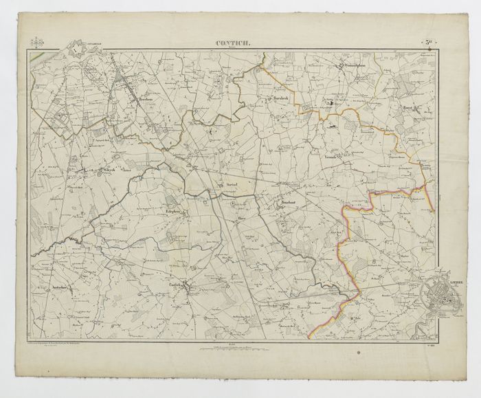 Carte topographique de la Belgique, dress�e sous la direction de Ph.Vander Maelen, fondateur de l'�tablissement g�ographique de Bruwelles, � l'�chelle de 1 � 20.000, en 250 feuilles. - Contich