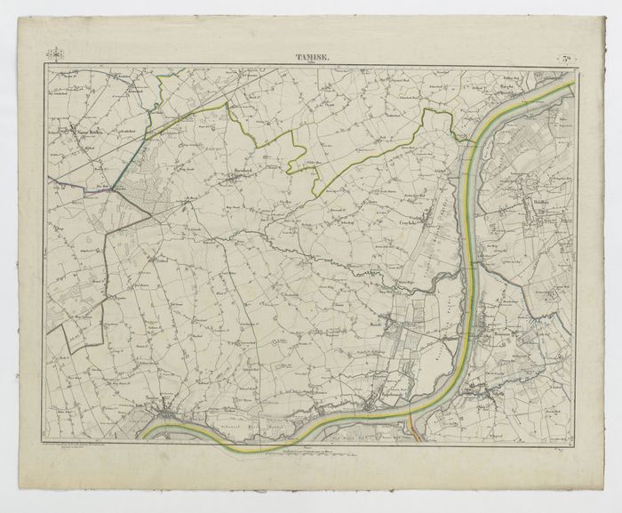 Carte topographique de la Belgique, dress�e sous la direction de Ph.Vander Maelen, fondateur de l'�tablissement g�ographique de Bruwelles, � l'�chelle de 1 � 20.000, en 250 feuilles. - Tamise