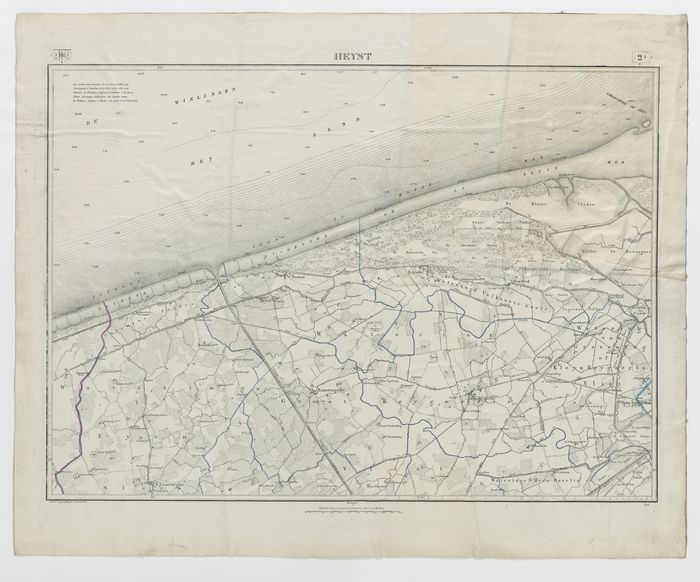 Carte topographique de la Belgique, dress�e sous la direction de Ph.Vander Maelen, fondateur de l'�tablissement g�ographique de Bruwelles, � l'�chelle de 1 � 20.000, en 250 feuilles. - Heyst