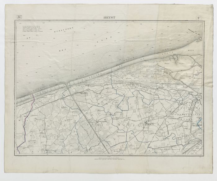 Carte topographique de la Belgique, dressée sous la direction de Ph.Vander Maelen, fondateur de l'établissement géographique de Bruwelles, à l'échelle de 1 à 20.000, en 250 feuilles. - Heyst