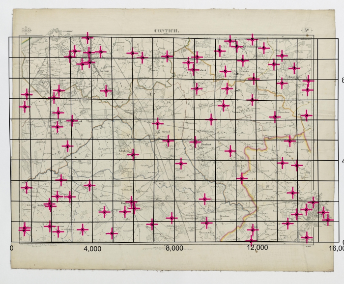 Carte topographique de la Belgique, dress�e sous la direction de Ph.Vander Maelen, fondateur de l'�tablissement g�ographique de Bruwelles, � l'�chelle de 1 � 20.000, en 250 feuilles. - Contich