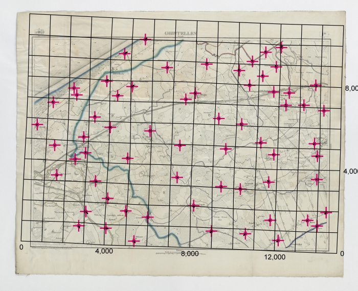 Carte topographique de la Belgique, dress�e sous la direction de Ph.Vander Maelen, fondateur de l'�tablissement g�ographique de Bruwelles, � l'�chelle de 1 � 20.000, en 250 feuilles. - Ghistelles