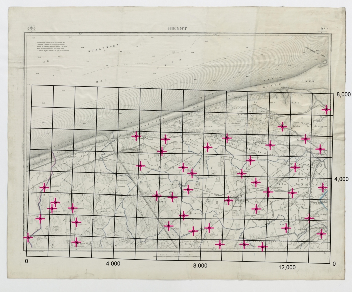 Carte topographique de la Belgique, dress�e sous la direction de Ph.Vander Maelen, fondateur de l'�tablissement g�ographique de Bruwelles, � l'�chelle de 1 � 20.000, en 250 feuilles. - Heyst