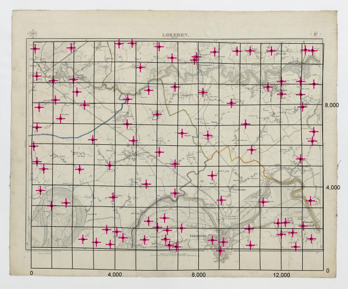 Carte topographique de la Belgique, dress�e sous la direction de Ph.Vander Maelen, fondateur de l'�tablissement g�ographique de Bruwelles, � l'�chelle de 1 � 20.000, en 250 feuilles. - Lokeren
