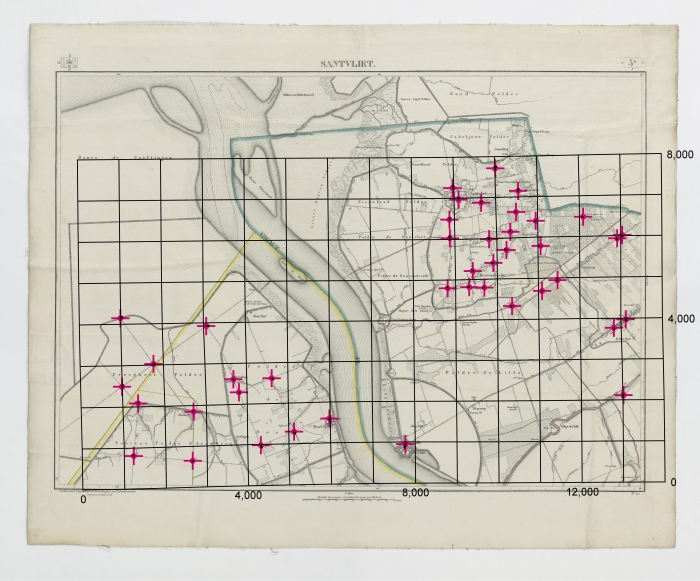 Carte topographique de la Belgique, dress�e sous la direction de Ph.Vander Maelen, fondateur de l'�tablissement g�ographique de Bruwelles, � l'�chelle de 1 � 20.000, en 250 feuilles. - Santvliet
