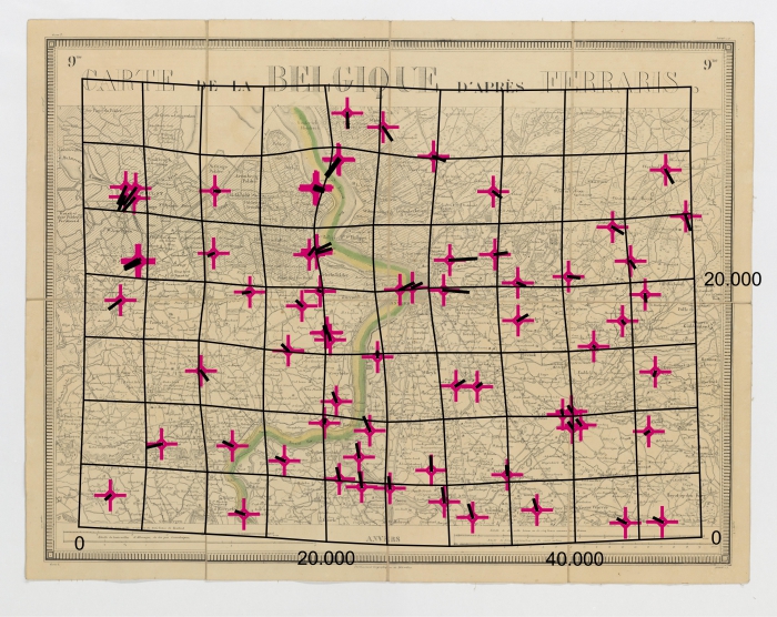 Carte de la Belgique d'apr�s Ferraris, augment�e des plans des six villes principales et de l'indication des routes, canaux et autres traveaux ex�cut�s depuis 1777 jusqu'en 1831. 42 feuilles. II Anvers
