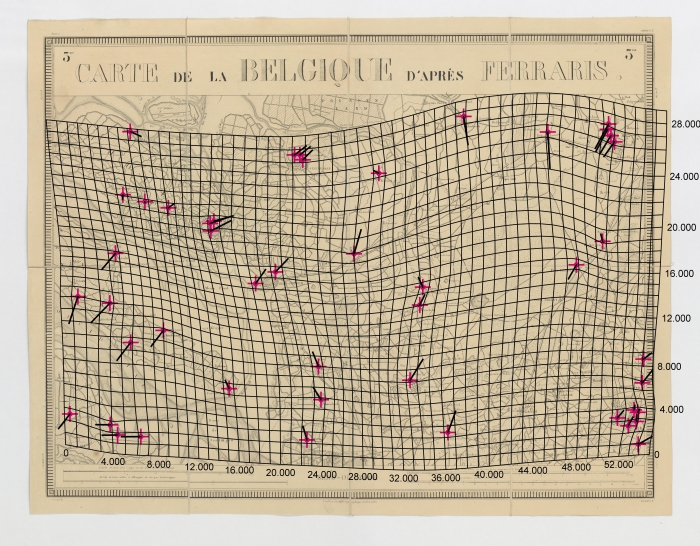 Carte de la Belgique d'apr�s Ferraris, augment�e des plans des six villes principales et de l'indication des routes, canaux et autres traveaux ex�cut�s depuis 1777 jusqu'en 1831. 42 feuilles. II Berg-op-Zoom