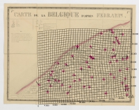 Carte de la Belgique d'après Ferraris, augmentée des plans des six villes principales et de l'indication des routes, canaux et autres traveaux exécutés depuis 1777 jusqu'en 1831. 42 feuilles. II Bruges