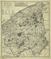 Nouvelle carte du département de la Lys divisée en 39 cantons.  Kaart Leiedepartement.