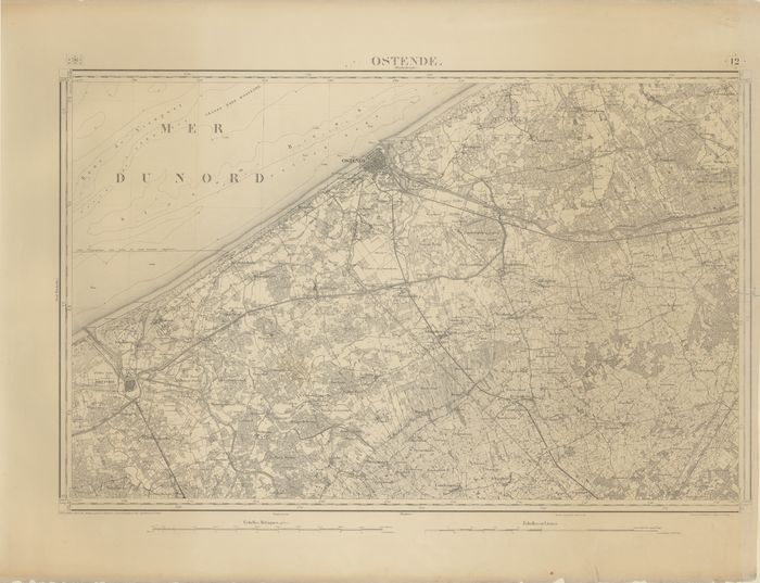 Cartes topographiques et militaires de la Belgique - Ostende