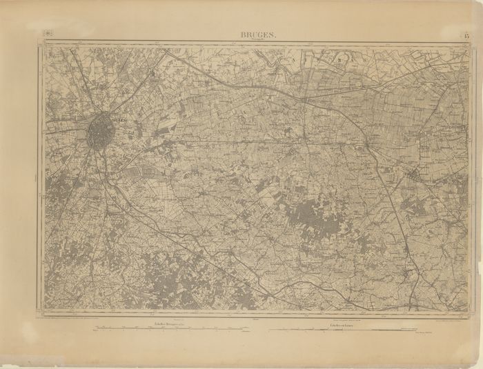 Cartes topographiques et militaires de la Belgique - Bruges