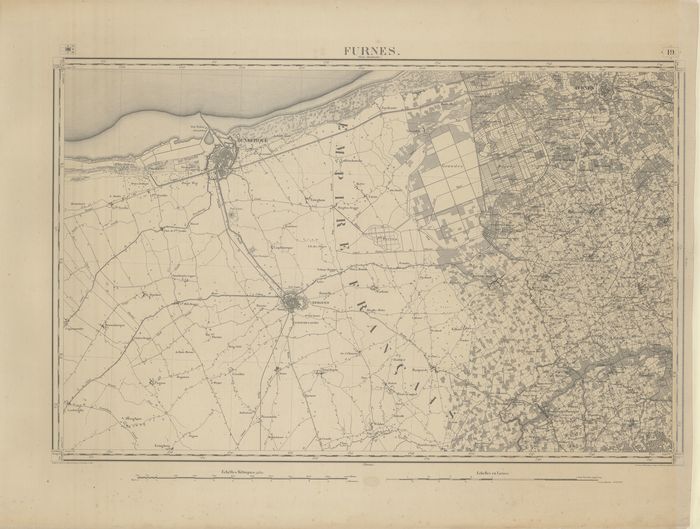 Cartes topographiques et militaires de la Belgique - Furnes