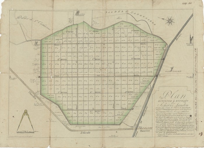 Plan division & bornage des schorre landen (Snaeskerke)