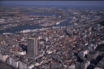 Luchtfoto Spuikom en stadskern Oostende