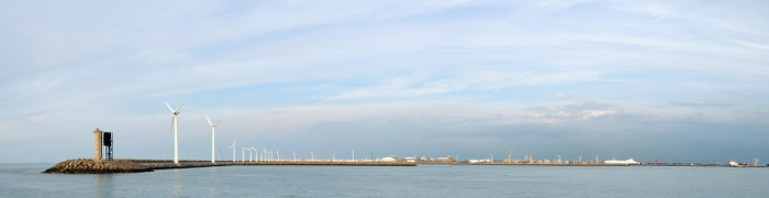 Panorama in Zeebrugge harbour