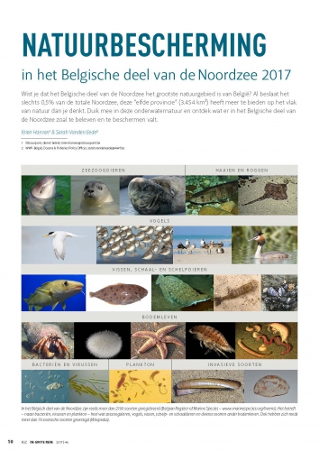 Natuurbescherming in het Belgische deel van de Noordzee 2017 Natuurbescherming in het Belgische deel van de Noordzee 2017