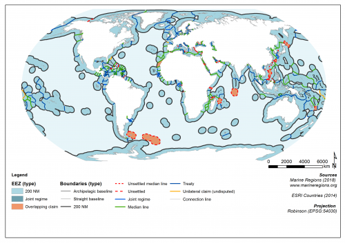 Exclusive Economic Zones and Boundaries (EEZ) - version 10