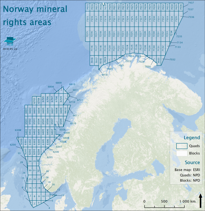 Norway mineral rights areas