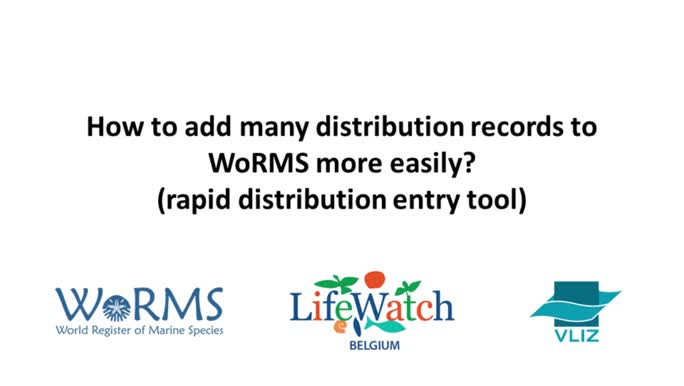 How to use the 'rapid distribution entry tool' to add a distribution to Aphia?