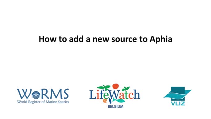 How to add a source to Aphia?